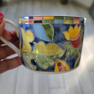 PTS International “Interiors – Fantasia” Cup & Saucer Set | Genuine Stoneware |